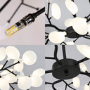 Ver mais imagens de Lustre Teto 110cm Ramos de Árvore 54 Leds Luminária Metal Preto Pétalas Gimpo Ra54b