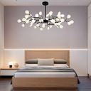 Ver imagem 6 de Lustre Teto 110cm Ramos de Árvore 54 Leds Luminária Metal Preto Pétalas Gimpo Ra54b
