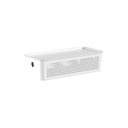 Ver imagem 1 de Cesto Flow com Tampa 34x15x9cm Branco Fechado Martiplast