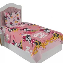 Jogo de Cama Infantil 3 Pecas Mickey Solteiro Microfibra Modelo:minnie - 4