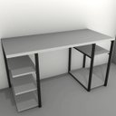Ver imagem 5 de Mesa Gamer/Escrivaninha Estilo Industrial, Branca G-0021