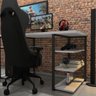 Mesa Gamer/Escrivaninha Estilo Industrial, Branca G-0021 - 4
