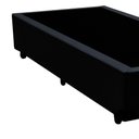 Ver imagem 2 de Base Box Solteiro Santo Box Sintético Preto 40x88x188