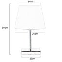 Ver imagem 3 de Abajur Eros Dome Floral Prata 032 com Base Cobre Quadrada