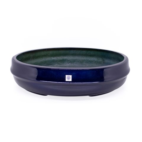Vaso Bacia Decorativo Osaka Azul Perolizado 16x65x52 cm - D’Rossi Vaso Decorativo
