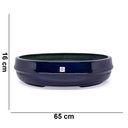 Ver imagem 5 de Vaso Bacia Decorativo Osaka Azul Perolizado 16x65x52 cm - D’Rossi Vaso Decorativo