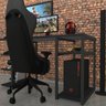 Mesa Gamer/Escrivaninha Estilo Industrial, Preto G-0021 - 4