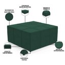 Ver imagem 7 de Kit 02 Puffs Quadrado Milano 90x90 W01 Suede Verde Musgo