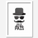 Ver imagem 1 de Quadro Decorativo Feliz Dia dos Pais Bigode 33cmx24cm Los Quadros