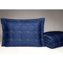 Ver imagem 2 de Kit Cobre Leito Martin Queen Microfibra Bordada 3 Peças - Azul Marinho