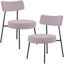 Ver imagem 1 de Kit 02 Poltronas Decorativas Para Sala De Estar Base Fixa Londres L02 Suede Rosê - Lyam Lyam Decor