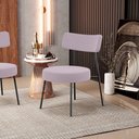Ver imagem 2 de Kit 02 Poltronas Decorativas Para Sala De Estar Base Fixa Londres L02 Suede Rosê - Lyam Lyam Decor