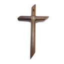 Ver imagem 4 de Crucifixo De Parede Madeira Cilíndrico Medalha de São Bento OV 25 Cm