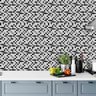 Papel De Parede Adesivo Pastilha Preta Cozinha Ladrilho 3m - 2