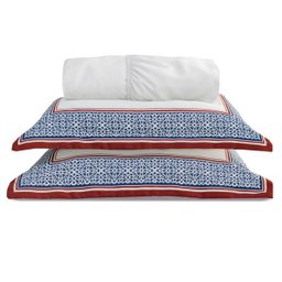 Jogo Cama Lençol Master King Percal Acetinado 400 Fios 3 Peças - Azul - 1