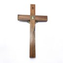 Ver imagem 4 de Crucifixo De Parede Moldado São Bento Madeira OV 25 Cm