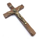 Ver imagem 3 de Crucifixo De Parede Moldado São Bento Madeira OV 25 Cm