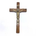 Ver imagem 2 de Crucifixo De Parede Moldado São Bento Madeira OV 25 Cm