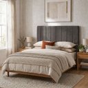 Ver imagem 1 de Cabeceira para Cama Casal Queen Estofada 1,58 ,Mts Mel Vilajo: Suede Crush Cacau