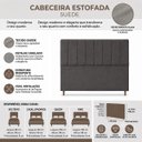 Ver imagem 7 de Cabeceira para Cama Casal Queen Estofada 1,58 ,Mts Mel Vilajo: Suede Crush Cacau
