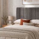 Ver imagem 2 de Cabeceira para Cama Casal Queen Estofada 1,58 ,Mts Mel Vilajo: Suede Crush Cacau