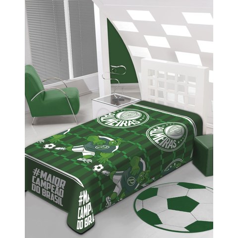 Manta Fun Microfibra 150x200cm Palmeiras Campeão Jolitex