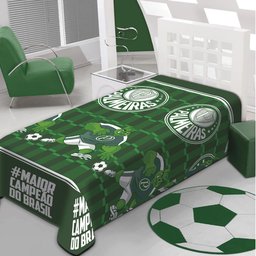 Manta Fun Microfibra 150x200cm Palmeiras Campeão Jolitex - 3