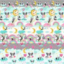 Ver imagem 2 de Jogo de Cama Infantil Solteiro 3 peças Estampado em Malha 100% Algodão Vivaldi Love Panda Sul Brasil