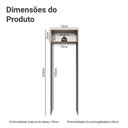 Ver imagem 2 de Porta-geladeira 73 Cm 1 Porta Basculante Cinza/rustic/cinza Lux Madesa