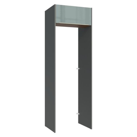 Porta-geladeira 73 Cm 1 Porta Basculante Cinza/rustic/cinza Lux Madesa