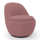 Ver imagem 1 de Poltrona Orgânica Living Memphis Base Giratória Bouclê Rosé - Desk Design