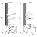 Ver imagem 7 de Rack com Painel e 4 Módulos Lateral Complementares Magnata Canela/Gris