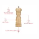Ver imagem 2 de Moedor para Pimenta e Sal Parma 21 x Ø5cm Madeira Brinox