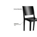 Ver imagem 7 de Sala de Jantar Completa Volga C/ Tampo de Vidro 95x95cm e 4 Cadeiras Hydra Plus Preto - Kappesberg