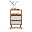 Ver imagem 1 de Mesa de Cabeceira Retro Roma: Freijo/off White