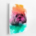 Ver imagem 2 de Quadro Maltês Cachorro Tinta Aquarela Canvas 20x30cm