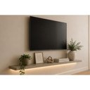 Ver imagem 2 de Prateleira Sala Decorativa Flutuante LED 220x18 Gris - Linea Brasil