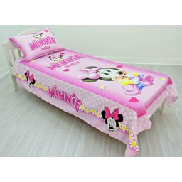 Jogo De Lençol Decorativo E Fronha Solteiro , Ratinha Minnie Kit 2 pçs - 2