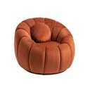Ver imagem 3 de Poltrona Decorativa Concha C/almofada Veludo Terracota - Vimont Moveis