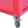 Carrinho oficina tatuagem estetica com 3 prateleiras em aço mecanico industrial vermelho profissiona - 2
