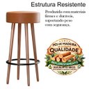 Ver imagem 4 de Banqueta Alta Madeira Cozinha/balcão Floyd-kit 3 Unidades - Amarula - 60