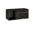 Ver imagem 1 de Armário Aéreo com Nicho e Porta Basculante 35x80x35cm Wlnp80 Carvalho Dark - Branco