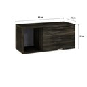Ver imagem 6 de Armário Aéreo com Nicho e Porta Basculante 35x80x35cm Wlnp80 Carvalho Dark - Branco