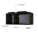 Ver imagem 3 de Armário Aéreo com Nicho e Porta Basculante 35x80x35cm Wlnp80 Carvalho Dark - Branco