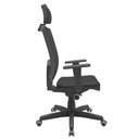 Ver mais imagens de Cadeira Presidente Brizza Tela Apoio de Cabeça Ergonômica Back System Autocompensador 3D Preta