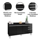 Ver imagem 3 de Balcão de Pia para Cozinha 160 cm 4 Portas Loren Preto