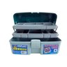 Maleta para ferramentas remedios pesca primeiros socorros multiuso com 2 bandeja caixa organizador c - 2