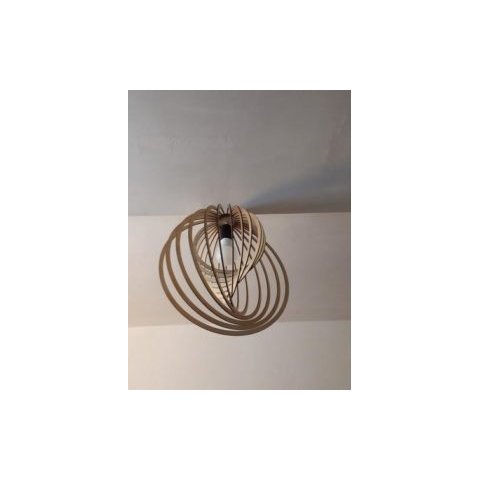 Luminária Teto Tipo Pendente em Mdf - Completa