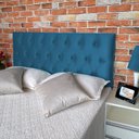 Ver imagem 2 de Cabeceira Painel Estofado Luna Suede Liso Azul Royal 195X60 Rbl
