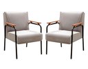 Ver imagem 6 de Kit Namoradeira + 2 Poltronas Jade Braços Metal Decoração Recepção Sala - Veludo Capuccino